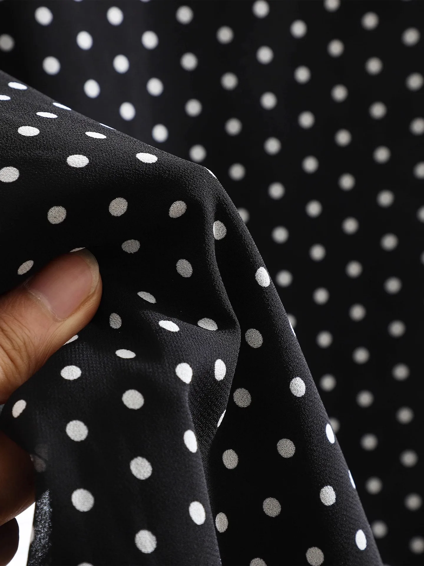 Ele Polka Dot Chiffon f Skirt Women's High Waist Slim Straight A-Line Umbrella Skirt Summer Gentle Sle Commute