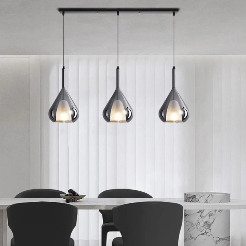 

Modern Minimalist Glass Pendant Light Used for Dining Room Bedroom Headboard Chandelier Interior Lighting Hanging Luminaires