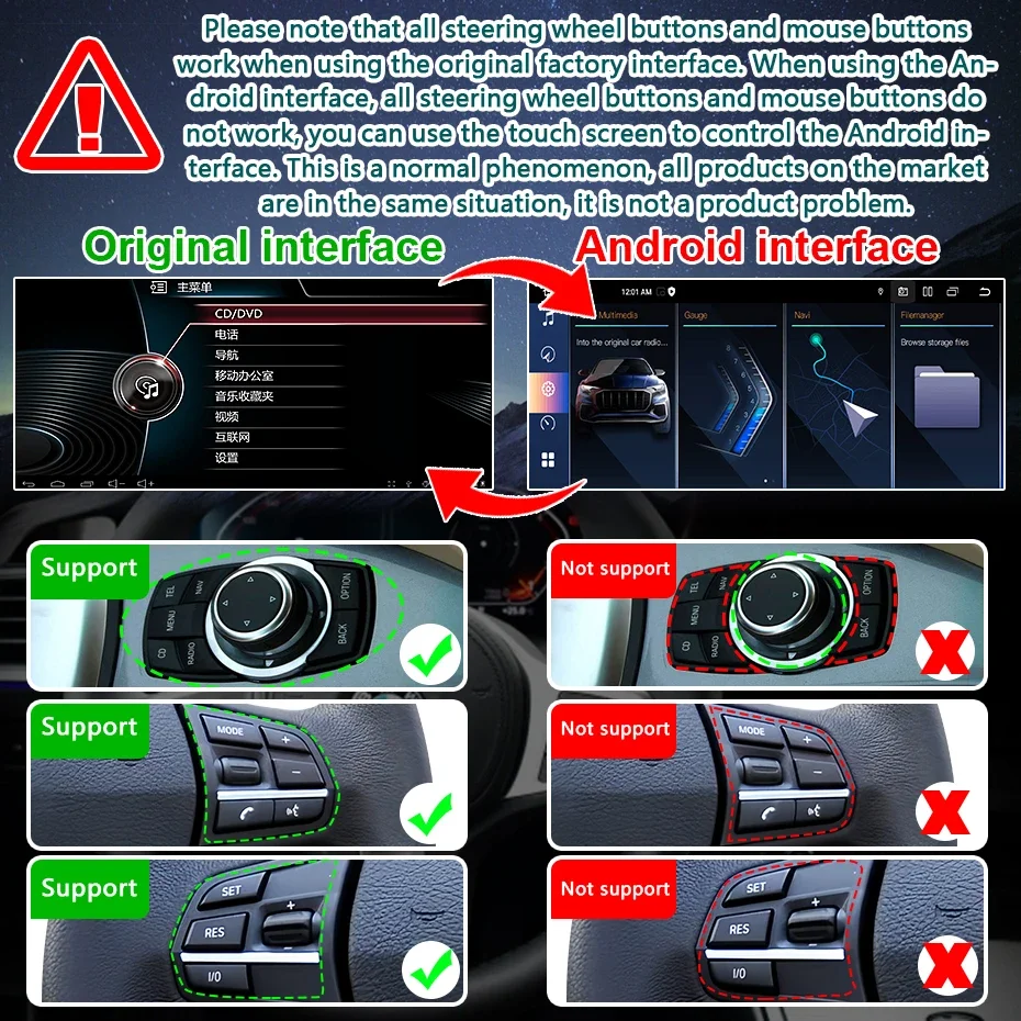 2DIN Drahtlose Carplay Android 14 Auto Auto Radio 1920*720 P Multimedia Bildschirm Für BMW X1 E84 2009-2015 CIC iDrive video-player GPS – Detail 8