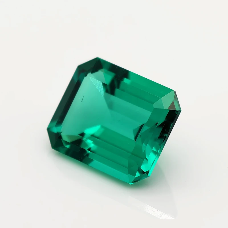 Lab Grown Colombia Emerald Emerald Cut Hydrothermal Emeralds Gemstone for Diy Jewelry Making Material Selectable AGL Certificate