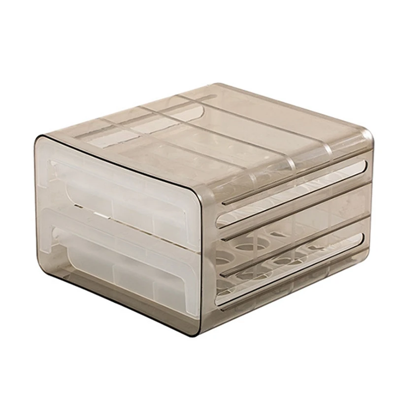 

Egg Carton Refrigerator Fresh-Keeping Storage Box Plastic Double Drawer Type Egg Rack Support