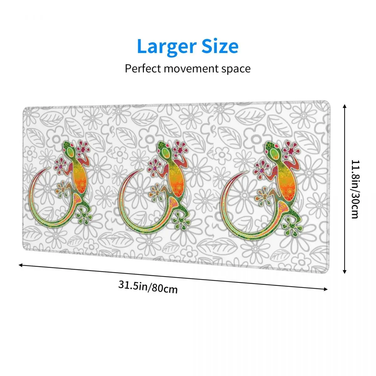 Large Mouse Pad Gecko Ethnic Tribal Lizard African Gamer PC Laptop Mats Keyboard Carpet Computer Gaming Desk Mat