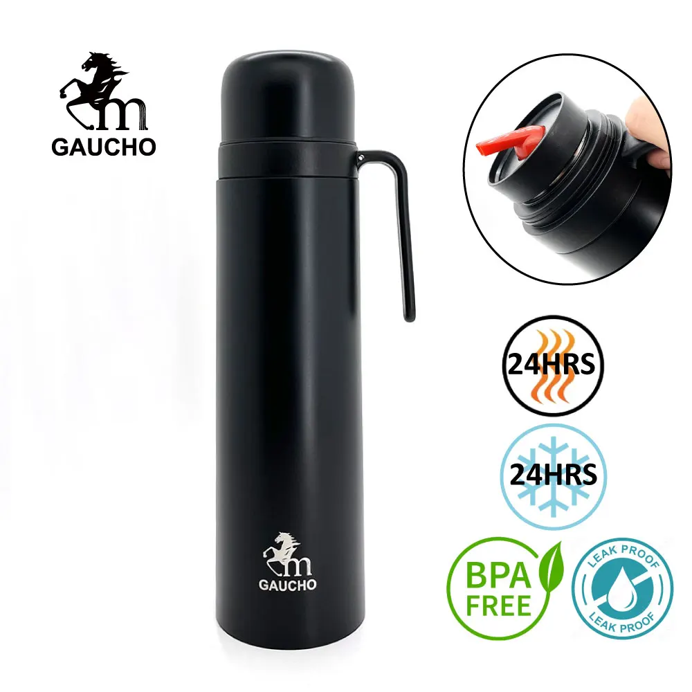 1 PC/Lot Stainless Vacuum Flask Yerba Mate Thermos 1000 ML With Beak Heat Insulated Argentino Water Bottle Kitchenware TB002-1L