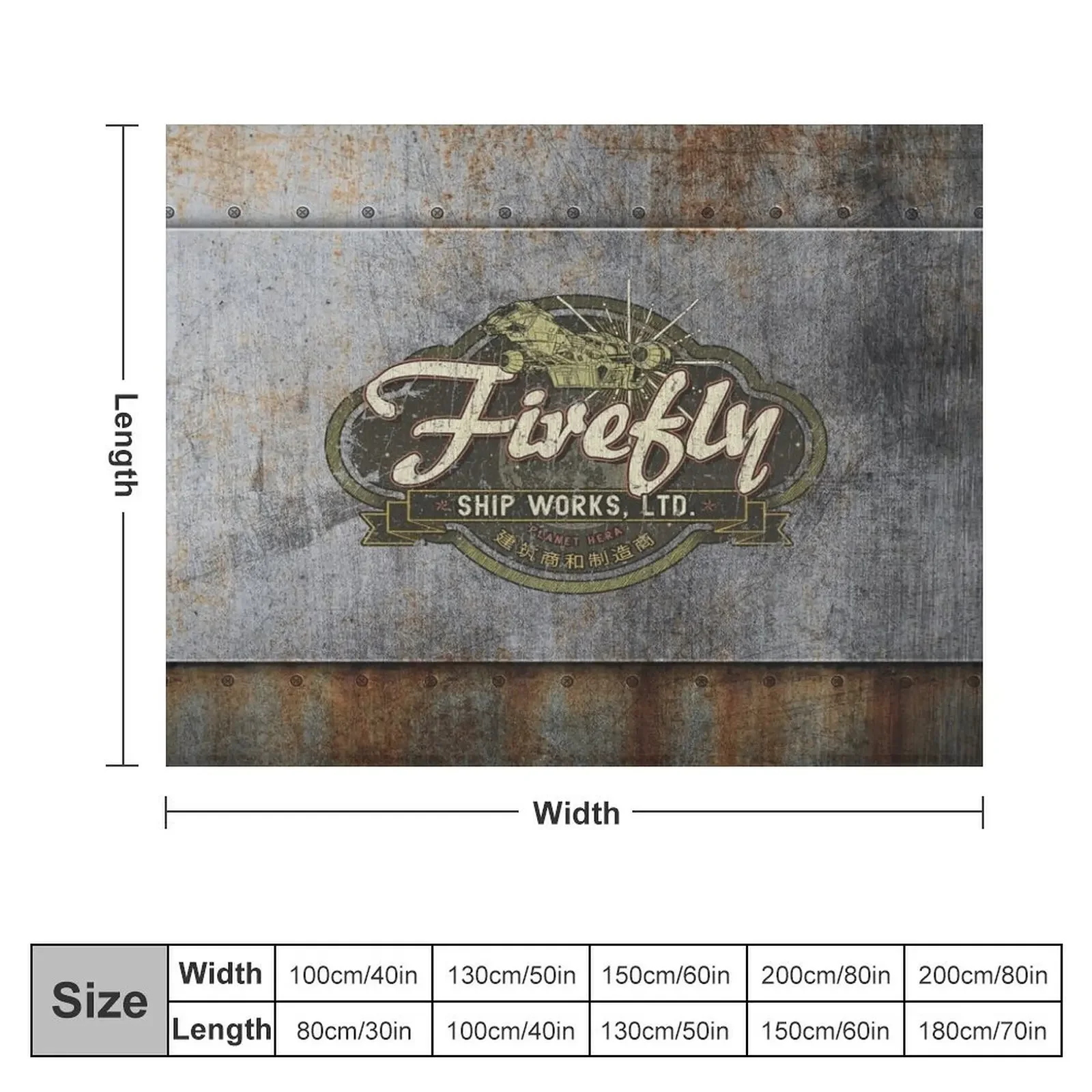 Firefly Ship Works Ltd. 2459 Throw Blanket Personalized Gift Camping Multi-Purpose Blankets