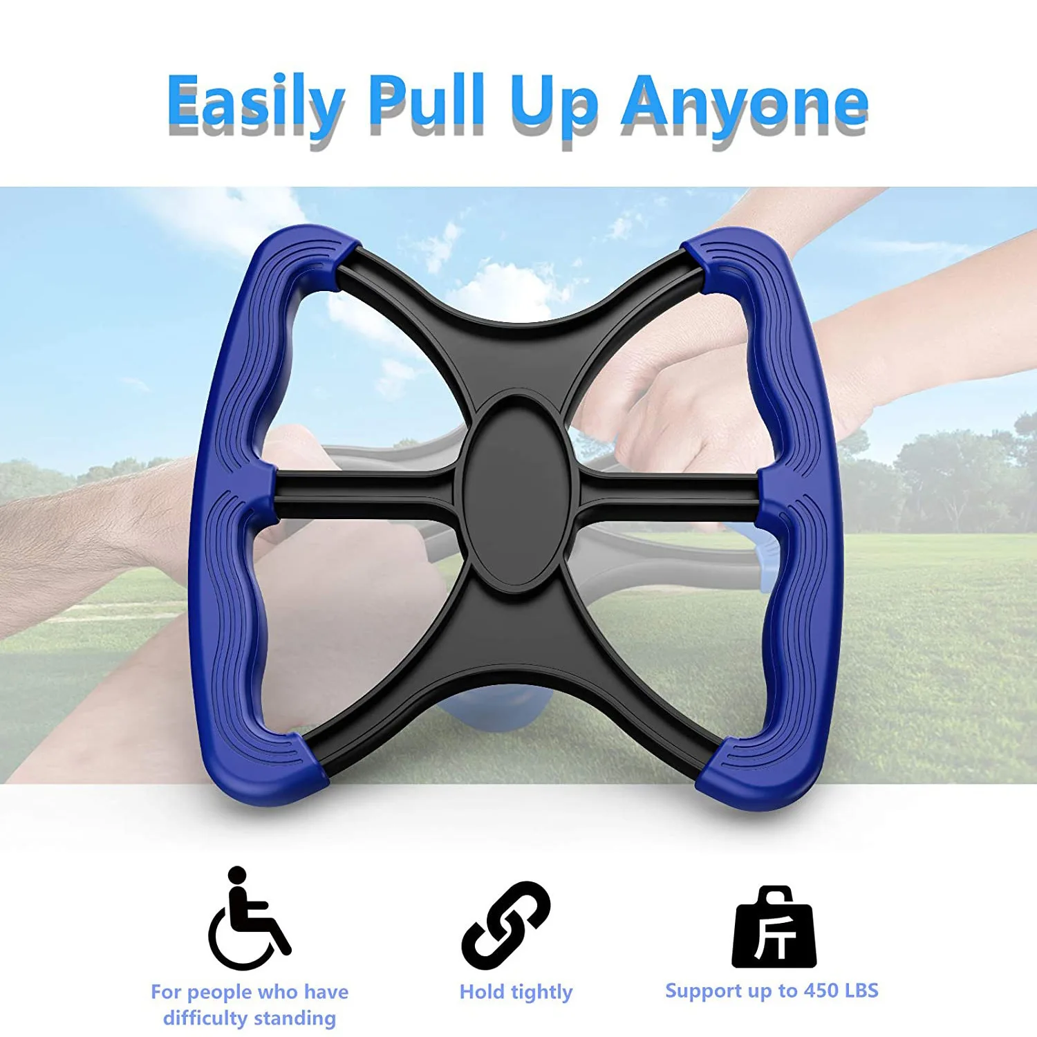 

Assisted Lift Standing No-Slip Grip Tool Aid-Handicap Aid Handles Seniors Portable Relaxation Massage Tools for Elderly Disabled