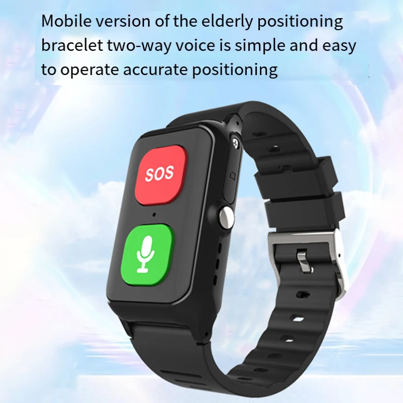 New Positioning Wristband GPS Locator Elderly With Wear Resistant Heart Rate Stylish Temperature Smart Wristband Anti-lost Watch