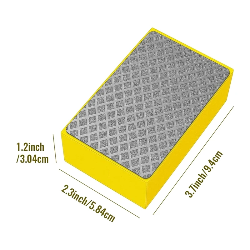1 pieza almohadilla de mano de diamante herramienta de bloque de lijado bloque de espuma para lijar pulido cerámica de azulejos de mármol, 100