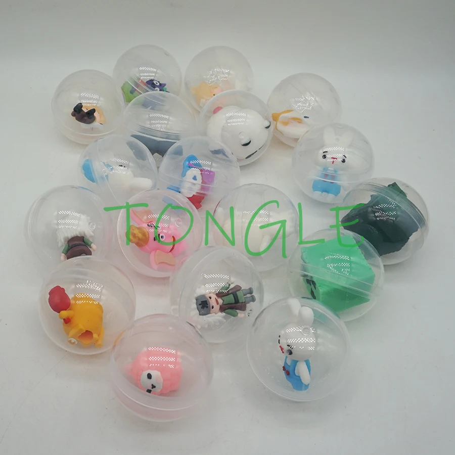 Twisted Egg Capsule Ball for Vending Doll, Children Mini Claw Games, Toy Accessory, Gift, Arcade, Crane Machine, 100Pcs, 45mm