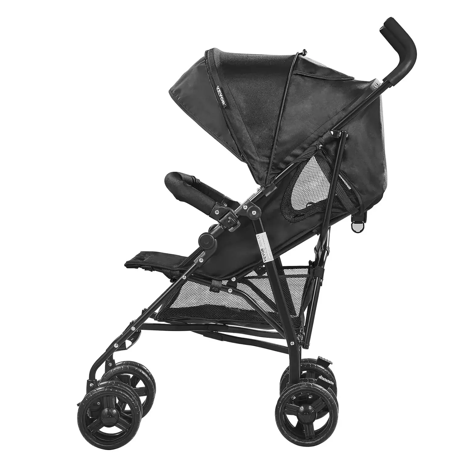 

Lightweight Stroller, Compact Easy Fold Multiposition Recline Canopy Backrest,Carbon Steel Frame,Large Storage Basket,Cup Holder
