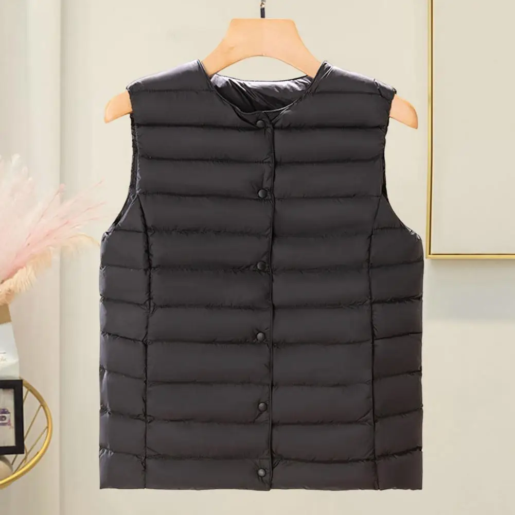 Winter Ultra Light Down Vest Short Jacket Women Portable Waistcoat Warm Sleeveless Coat Slim Outwear