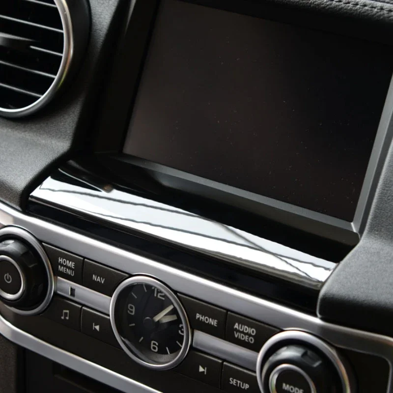 For Land Rover Discovery 4 LR4 10-16 ABS Carbon Fiber Car GPS Screen Below Panel Cover Trim Stickers Interior Car Accessories