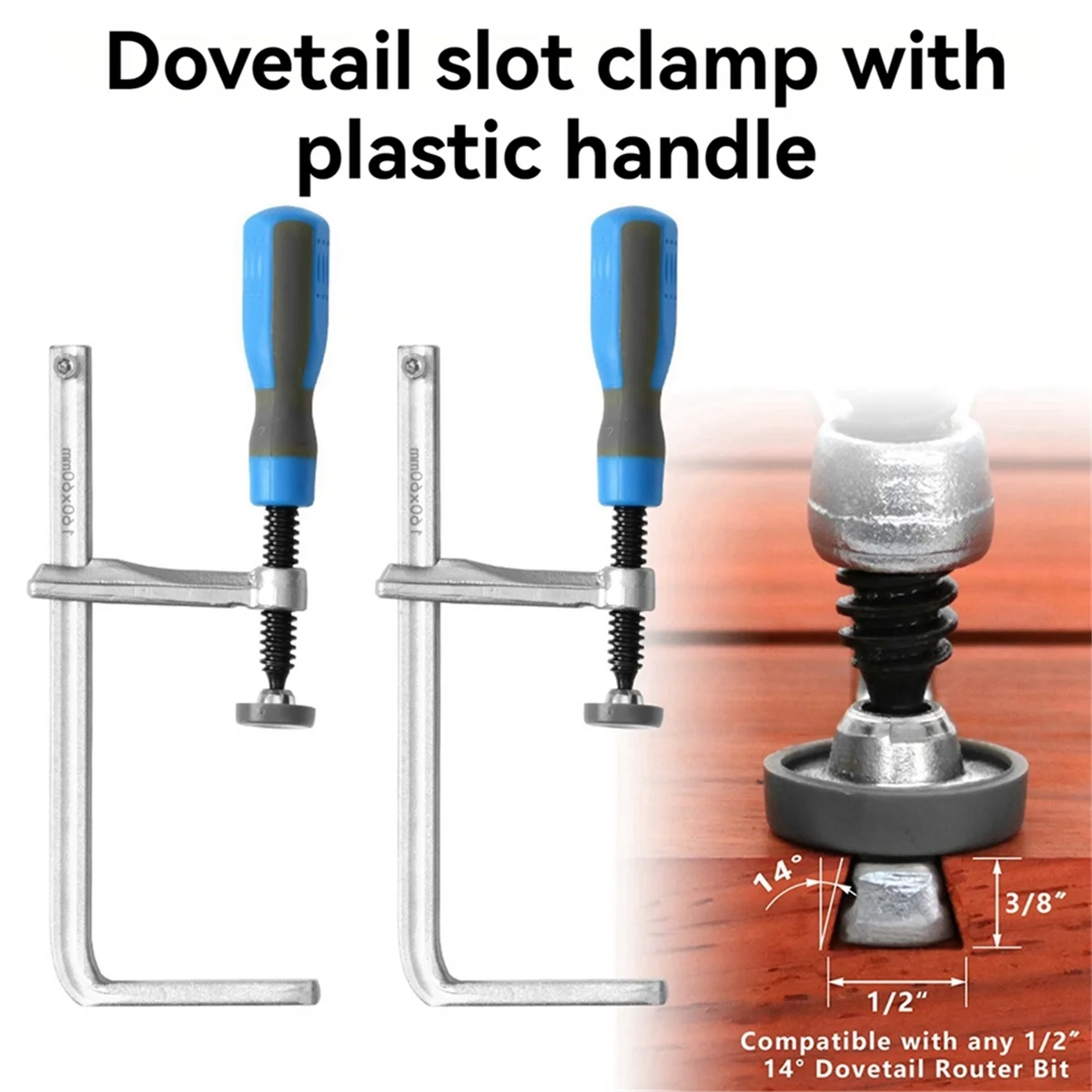 الأحدث! 160x60 مللي متر النجارة البلاستيك مقبض تتوافق المشبك مناسبة ل السكك الحديدية النجارة DIY بها بنفسك سطح المكتب الأخدود تحديد 1 قطعة