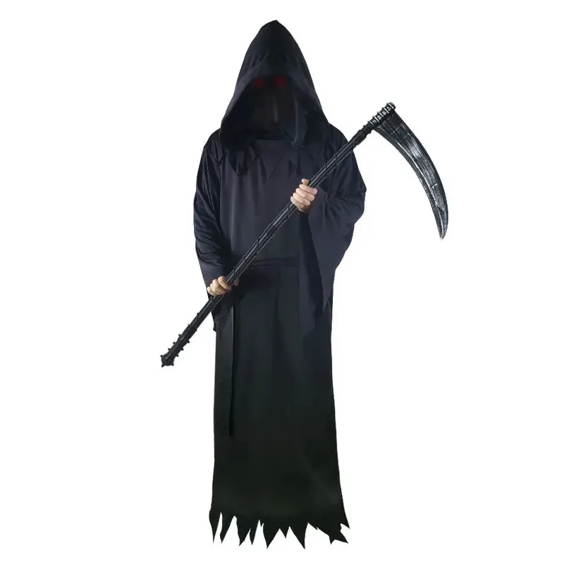 

Death Black Robe Cosplay Costume Horror Movie Ghost Unisex Halloween Cosplay Death Clothing
