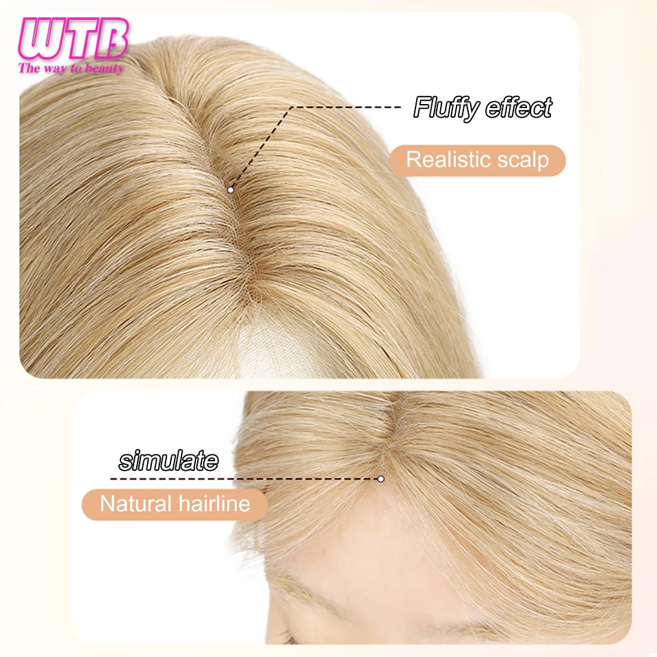 Perucas sintéticas com Franja para mulheres, ombre, leve, loira, longa, ondulada, cabelo encaracolado, peruca cosplay, alta temperatura, natural, cabelo falso