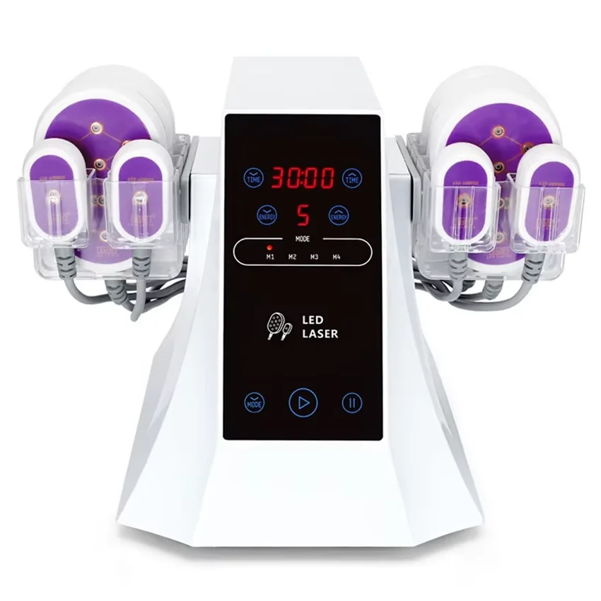 

Lipo Laser Machine 635NM 650NM with 10/12/14/16 Pads 5MW Fat Reduction Body Shaping Slimming Device for Spa Treatments