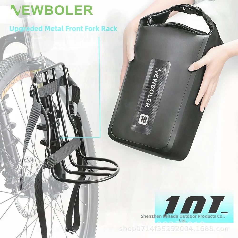 

10L Large Capacity Metal Front Fork Waterproof Bicycle Bag for Road And Mountain Bikes Travel Hanging Cargo Bag with Full Water