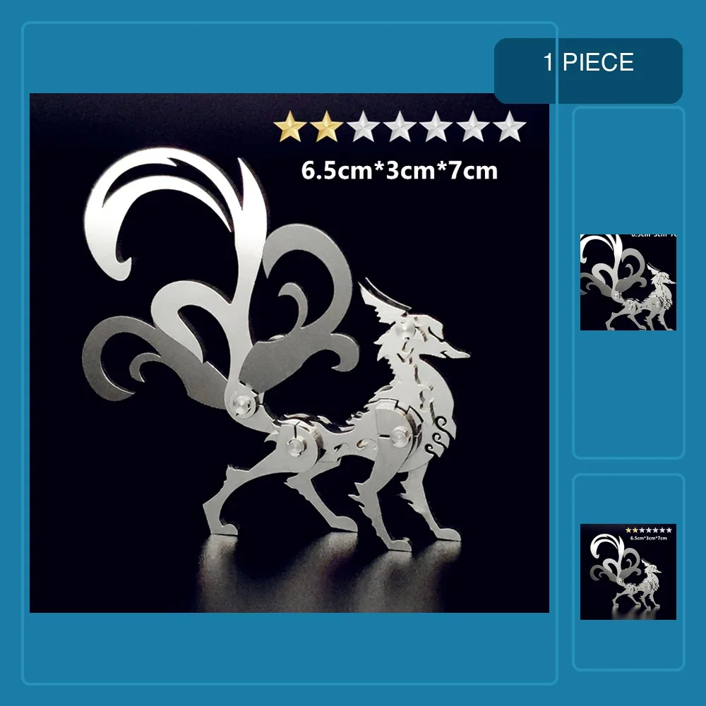 3D metal puzzle children adult DIY assembly machinery Big unicorn animal model stainless steel building kit educational toy