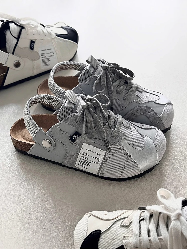 

Женские сандалии на плоской подошве, летняя уличная одежда, новинка 2023 года, балетки, универсальные тапочки без шнуровки на каблуке