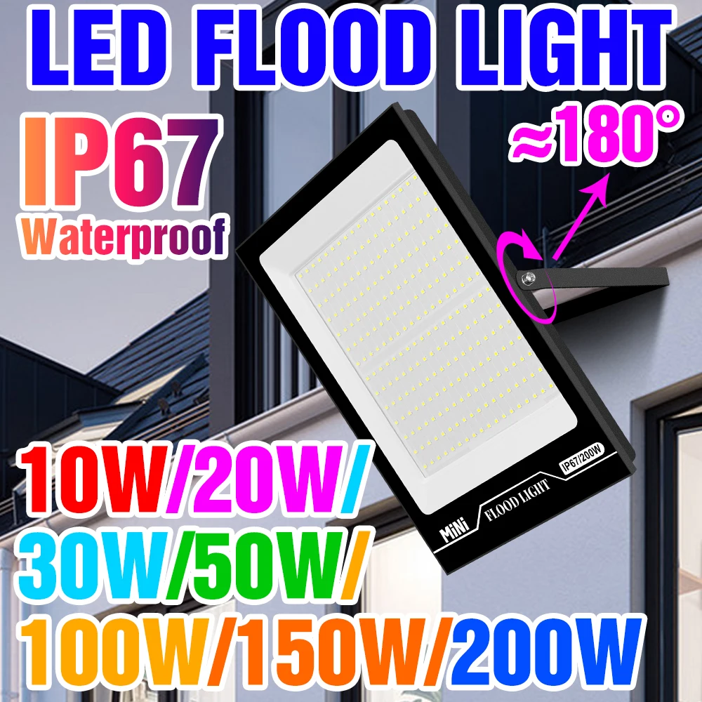 

IP67 Floodlight Led Outdoor Lights Waterproof Spotlights Cold White LED Reflector Wall Lamps AC180-240V Projector Street Lamp