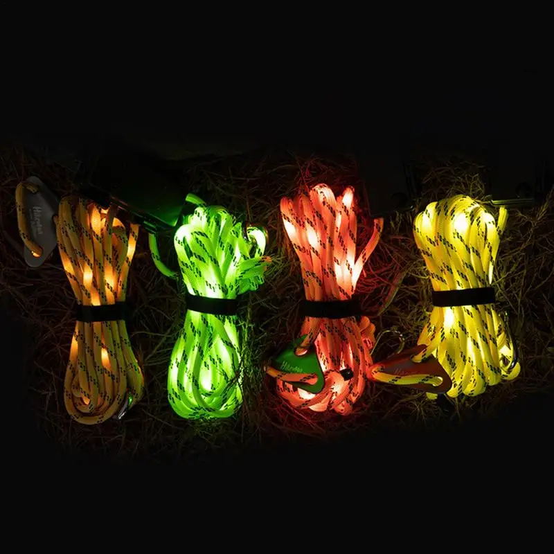 

Reflective Rope Outdoor Glow In The Dark Strong Survival Rope Reflective Windproof Safety Rope Highly Reflective Tent Rope