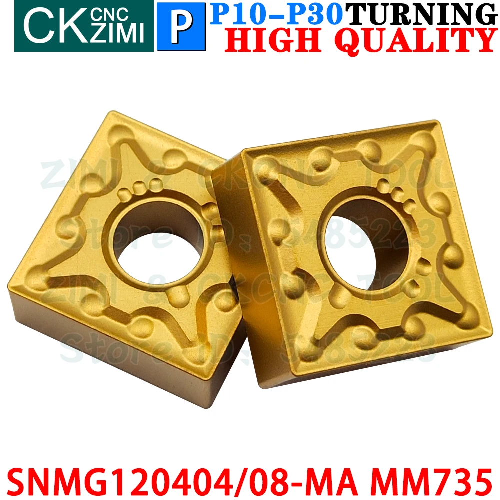 SNMG120404-MA MM735 SNMG120408-MA MM735 Carbide Inserts External Turning Inserts Tools SNMG CNC Metal Lathe Turning Cutting Tool