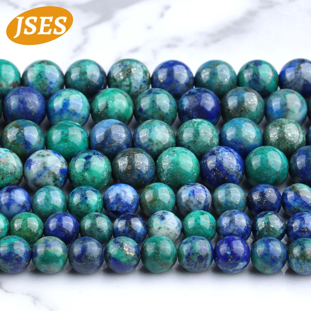 AAA Natural Chrysocolla Lapis Lazuli 15inches Strand Beads for Jewelry Making Bracelets Necklace DIY Beads Accessorries