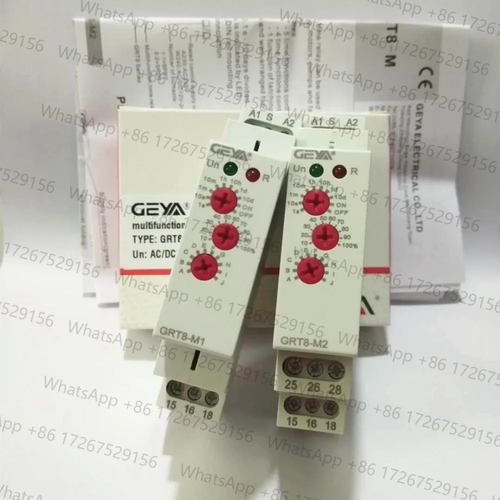 Multifunction Din Rail Automatic Timer Relay GRT8-M AC DC 12V 24V 220V DPDT Control Switch Time Relay
