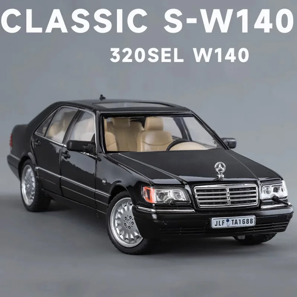 

1:24 Масштаб Benz W140 320SEL Миниатюрные модели автомобилей Игрушечные 6-дверные открытые автомобили со светом и музыкой Коллекция автомобилей Игрушки Подарки для детей