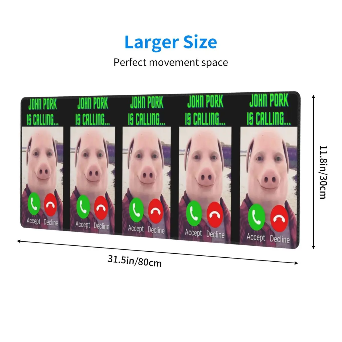 Large Mouse Pad John Pork Is Calling Gamer PC Laptop Mats Keyboard Carpet Computer Gaming Office Accessories Desk Mat