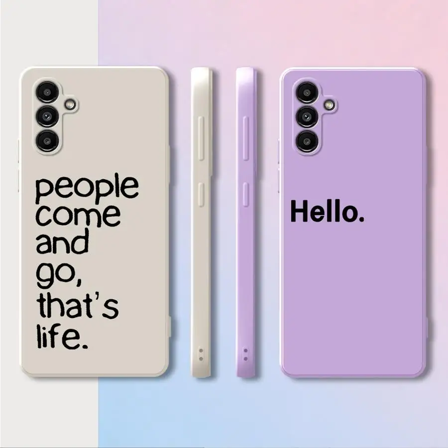 Trendy Text Phone Cover Case for Samsung Galaxy A22 A52 A35 A11 A12 A34 A13 A14 A36 A26 A51 A24 A16 A15