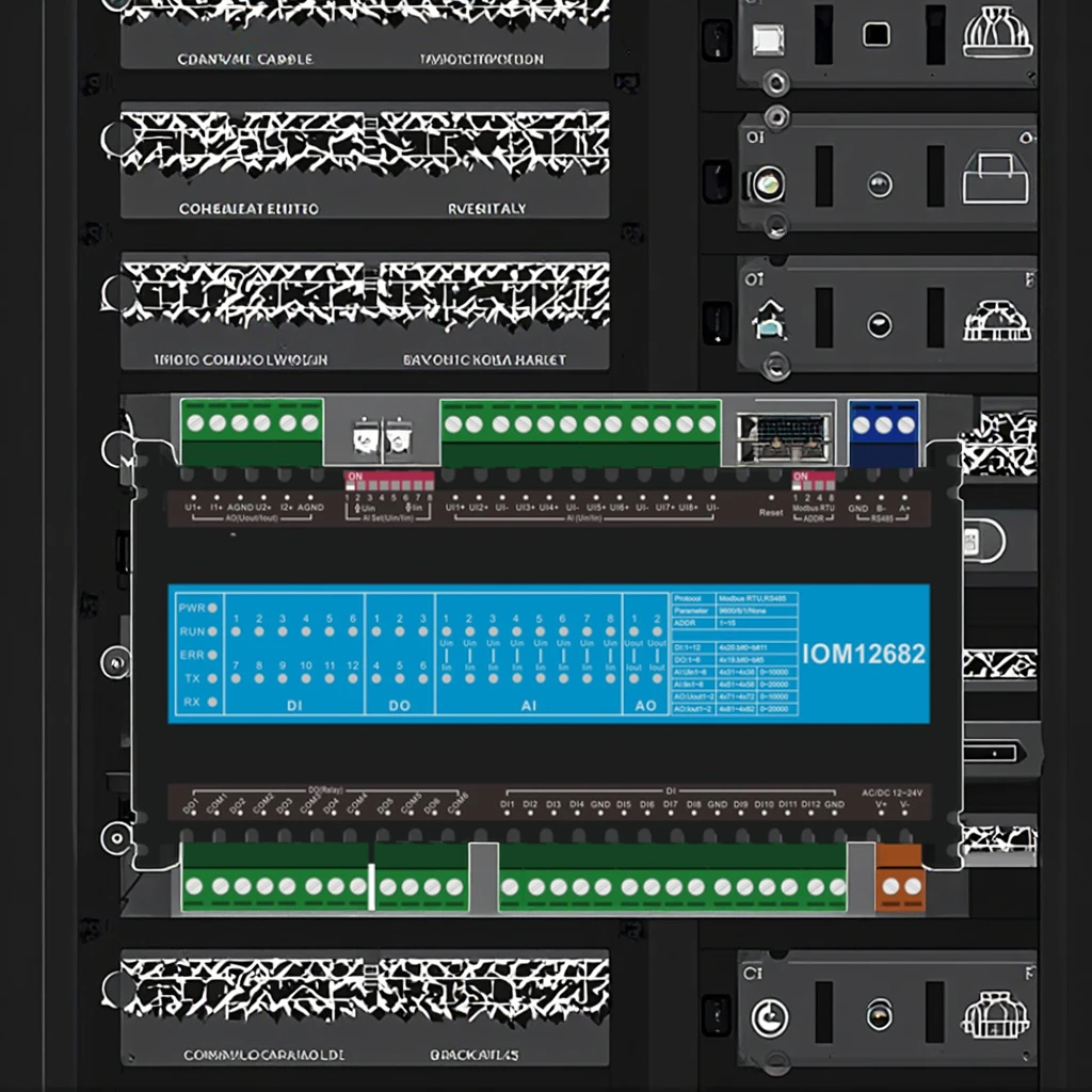 وحدة توسيع IOM12862 التناظرية I/O تدعم Modbus RTU 12DI 6DO 8AI 2AO لتطبيقات إنترنت الأشياء