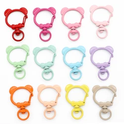 Bear Shape Lobster Clasp Hooks Trigger Clips Buckles Spring Buckle Snap Hook Split Key Ring For Diy Keychain Accessories