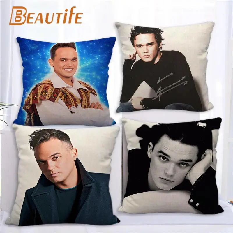 Custom Gareth Gates Pillowcase 45X45cm Wedding Decorative Eco-Friendly Cotton Linen Fabric Pillow Case