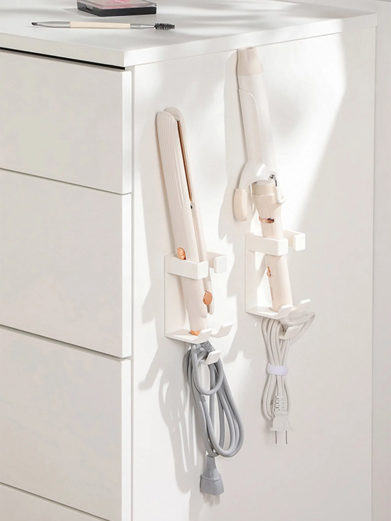 1PC Wand Haar Curler Glätteisen Halter Haken Haar Trockner Organizer Haken für Badezimmer Haushalt Organizer Lagerung Rack
