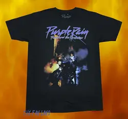 男性用ヴィンテージプリンスTシャツ,紫,雨,革命,1984,クラシック,新品