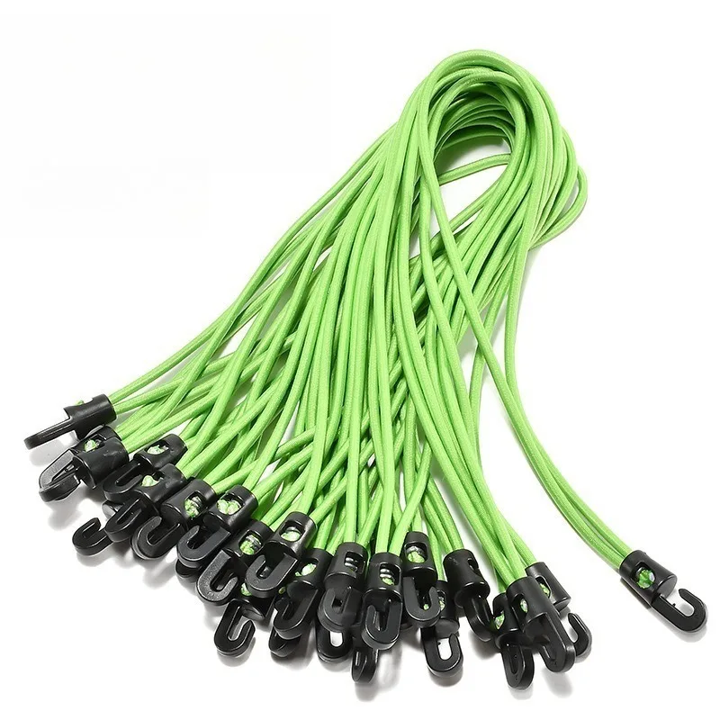 10Pcs Elastic Bungee Cord Set Tied Rope High Elasticity Luggage Straps Rope for Bikes Tie Downs Camping & Cars Cord Tie