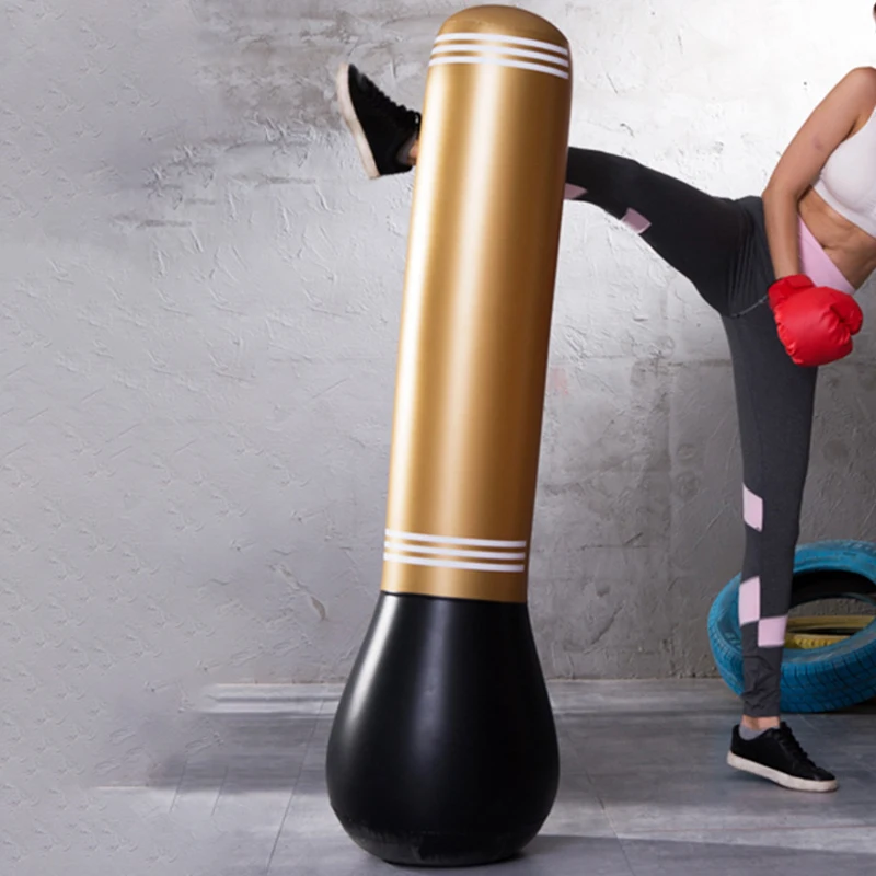 Boxing Punching Bag Inflatable Freestanding Tumbler Muay Thai Training Decompression Rebound Punching Bag Taekwondo Bag