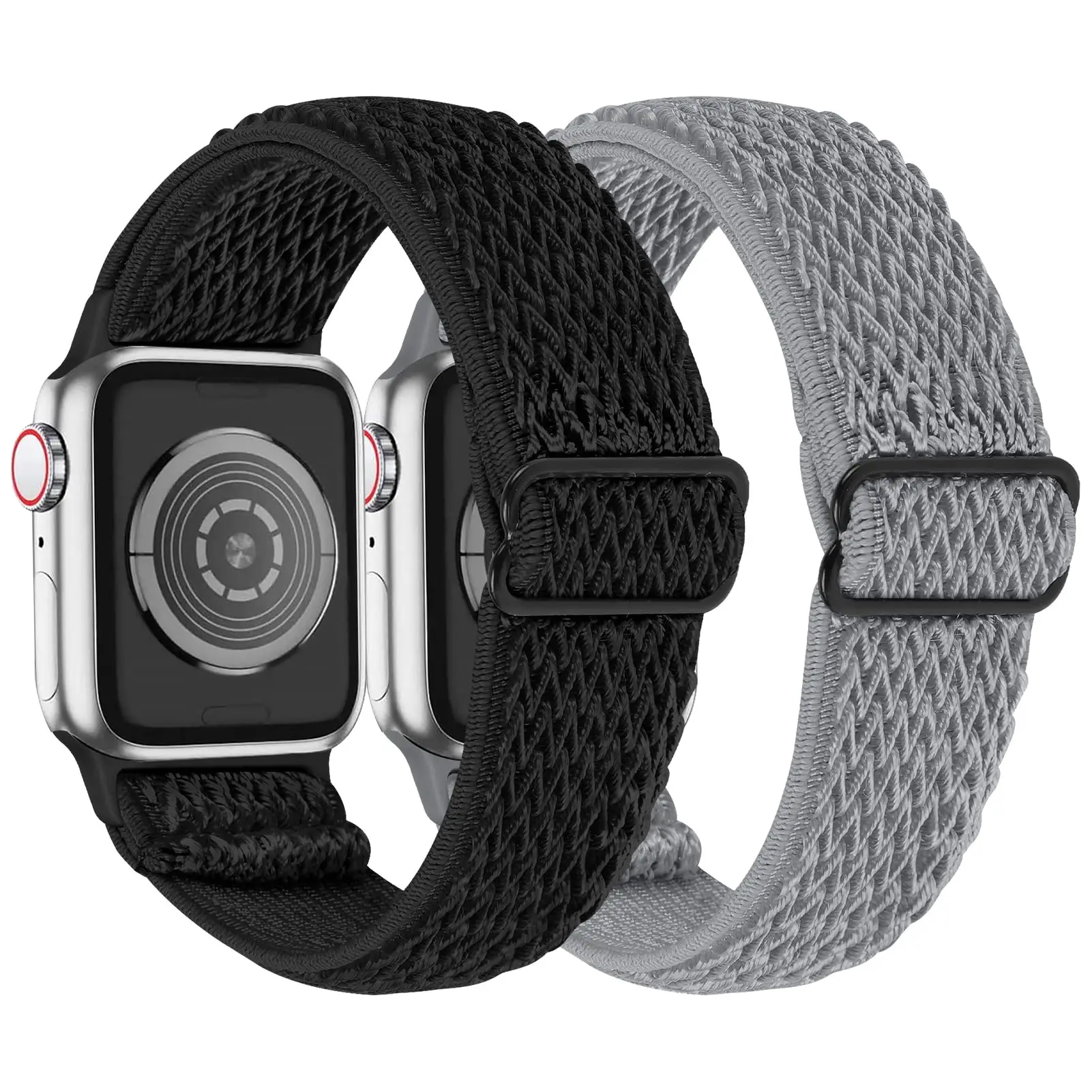 Ремешок нейлоновый для часов, эластичный браслет для iWatch series 3 4 5 SE 6 7 8 9 ultra 1 2, 44 мм 40 мм 49 мм 45 мм 41 мм 42 мм 38 мм
