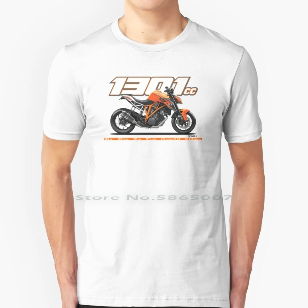 1301cc Super R Illustration 100% Cotton T Shirt Rideorange Rendering Motorcycleart Digitalart Vtwin Transportationart