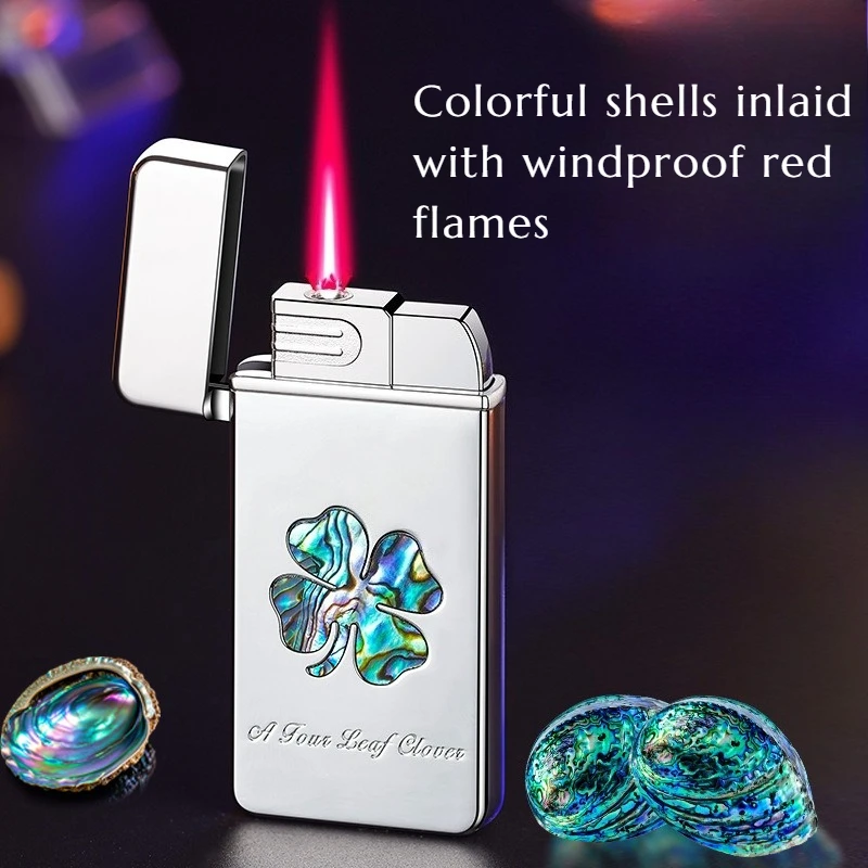 

Windproof Red Flame Design Highly Creative Aesthetically Pleasing Lighter Sturdy Durable with High-quality Cigarette Accessories