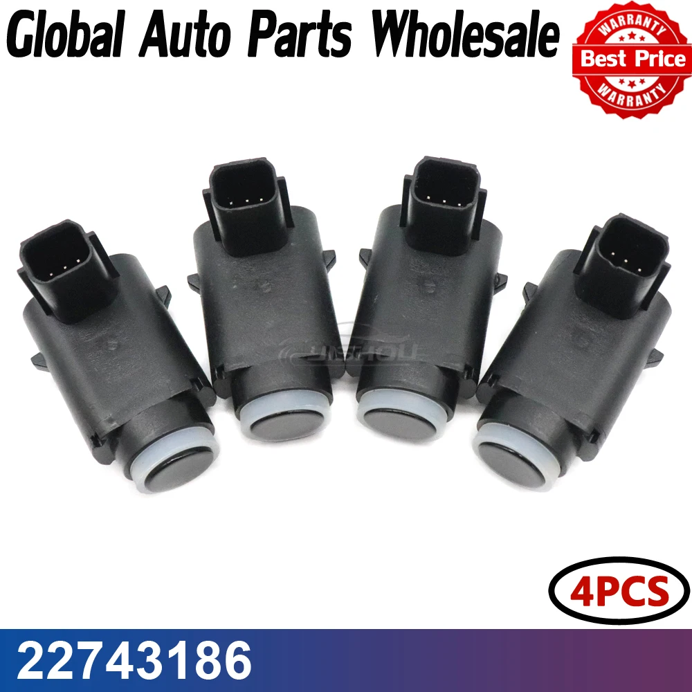 

4PCS 22743186 NEW Black Assist PDC Parking Sensor Bumper Reverse Assist For Cadillac