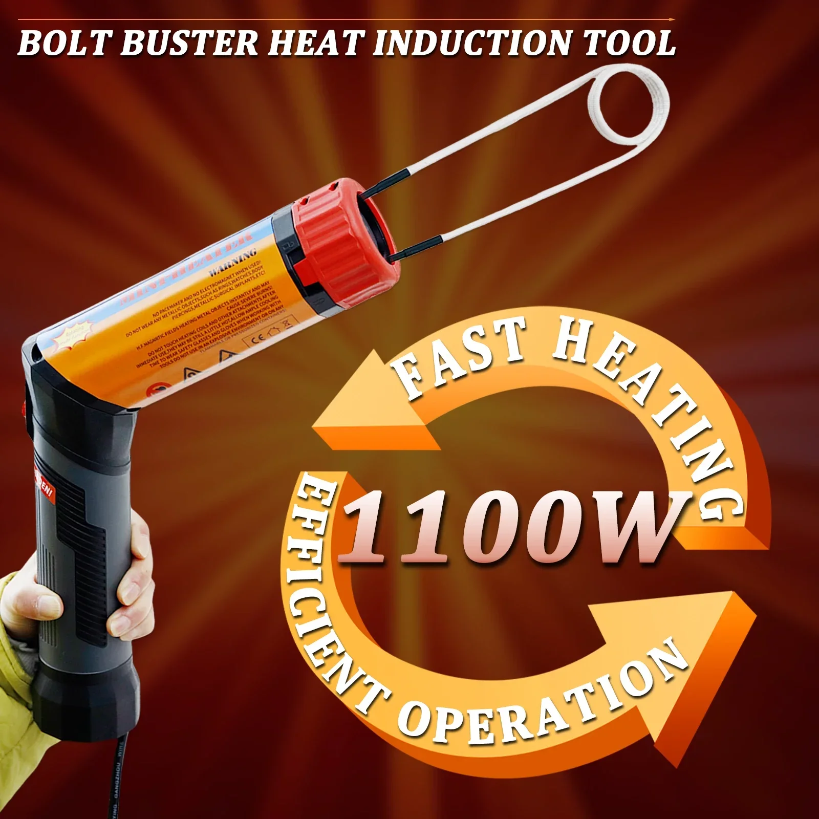 NEW 1100W Mini Flameless Magnetic Induction Heaters 110V/220V Car Bolt Remover Repair Tools  with 3/8Coils