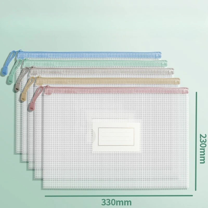 Folder A4 File Bag Subject Classification Bag for Students - Waterproof Zipper Multiple Compartments School Office Organization