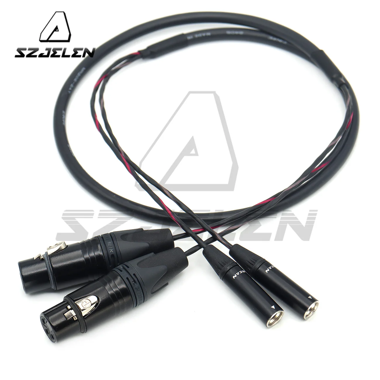 Dual Mini XLR TA3F / TA3M to Dual XLR 3Pin Female 2-in-1 Professional Sound Equipment Dual Audio Cable