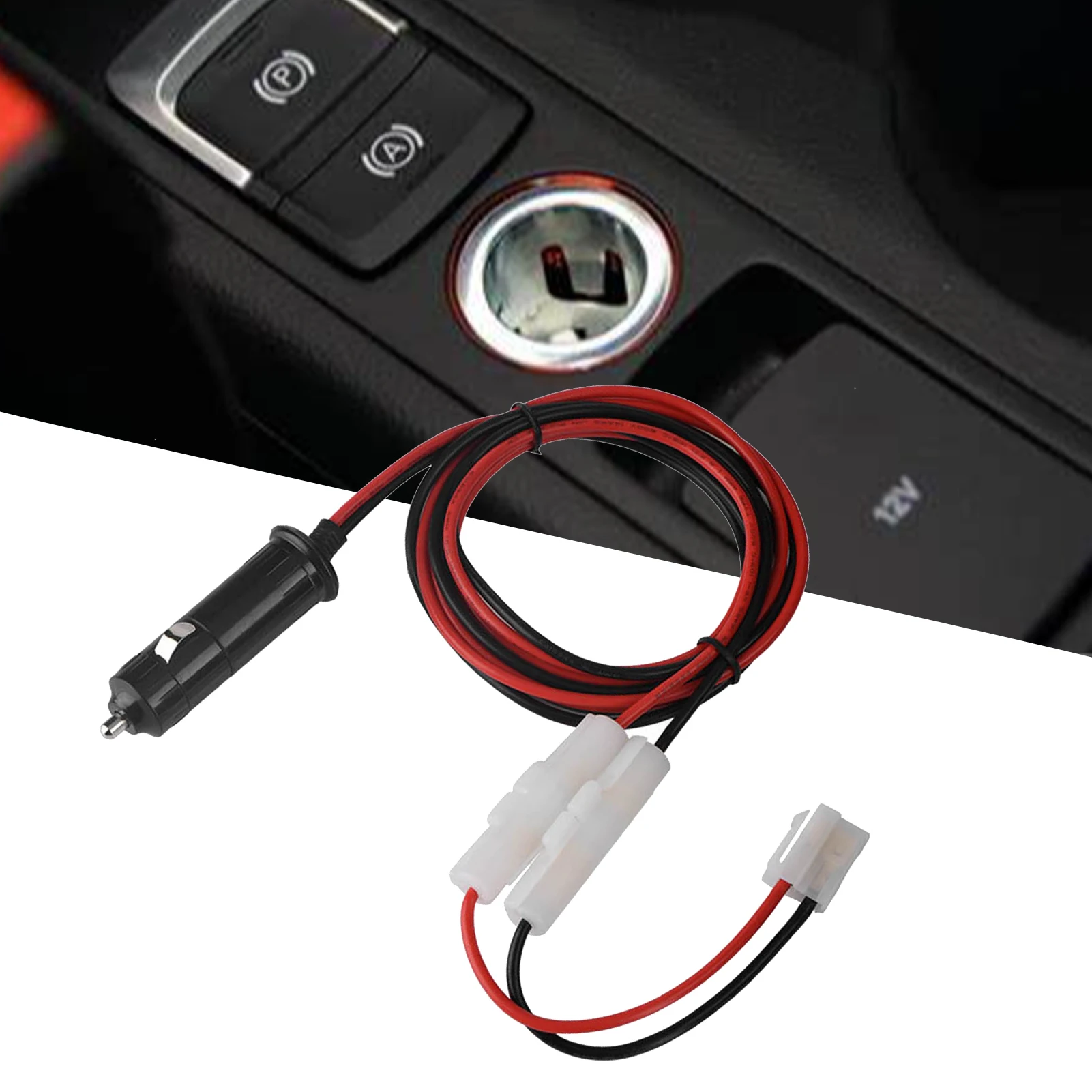 T Shape Power Cable Cord Cigarette Lighter for Mobile Radio YAESU FT-7900/7800/8800/8900/1907