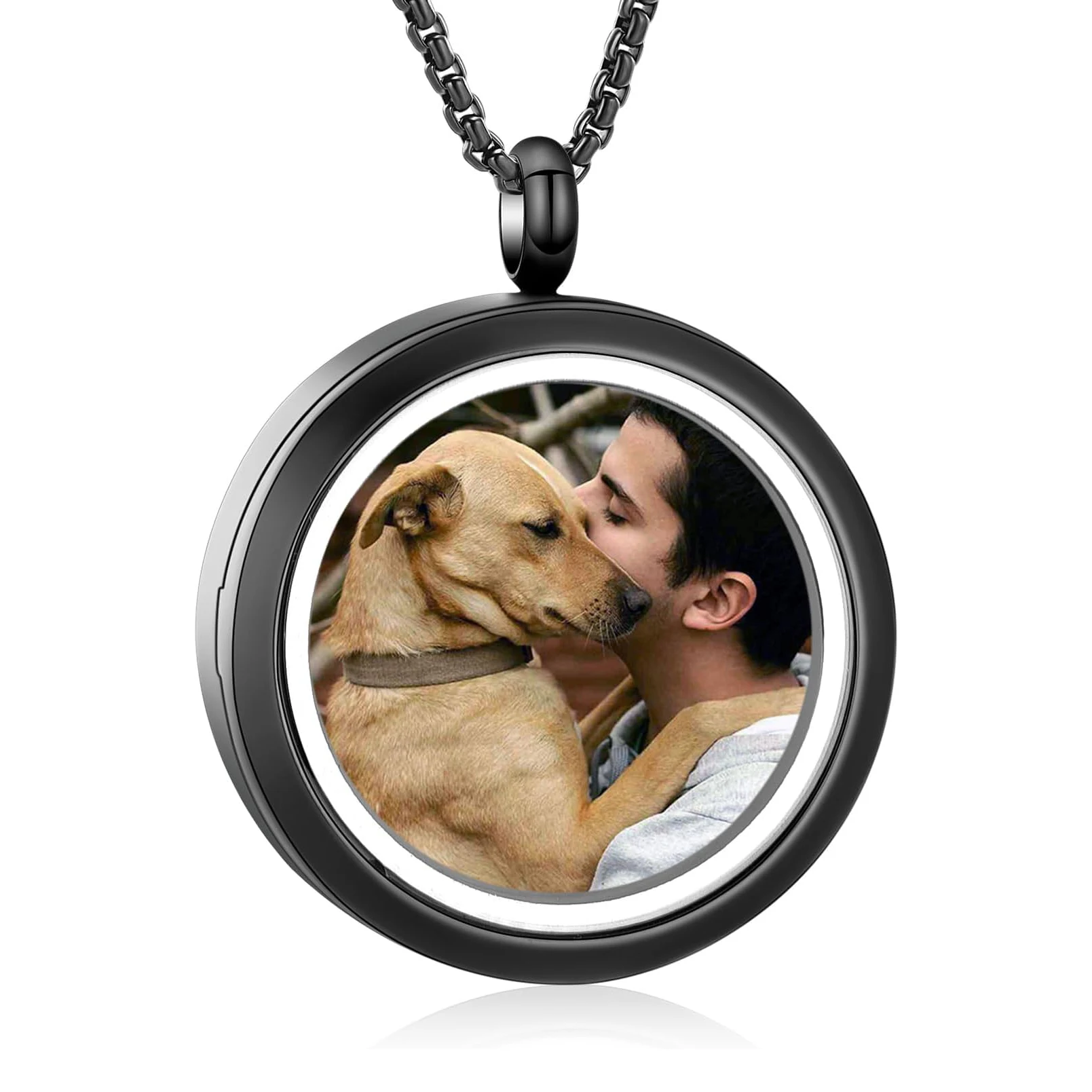 Glass Cremation Jewelry for Ashes Container Urn Necklace Pendant Stainless Steel Cylinder Memorial Necklace