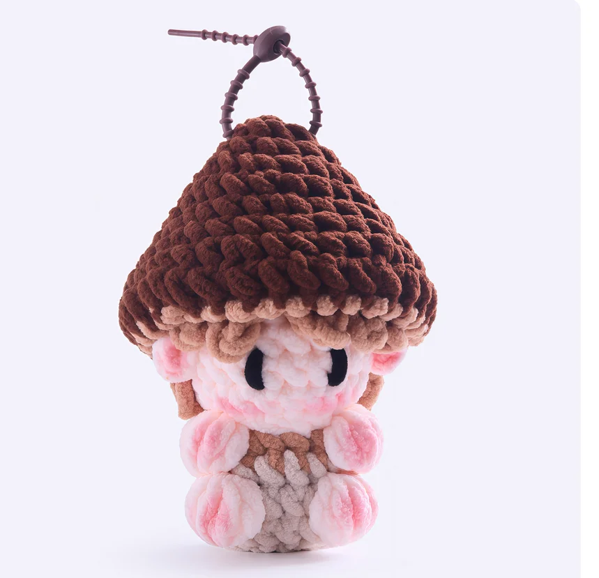 Gummy bear-themed merchandise, handmade crocheted dolls, concert support materials, and keychains.