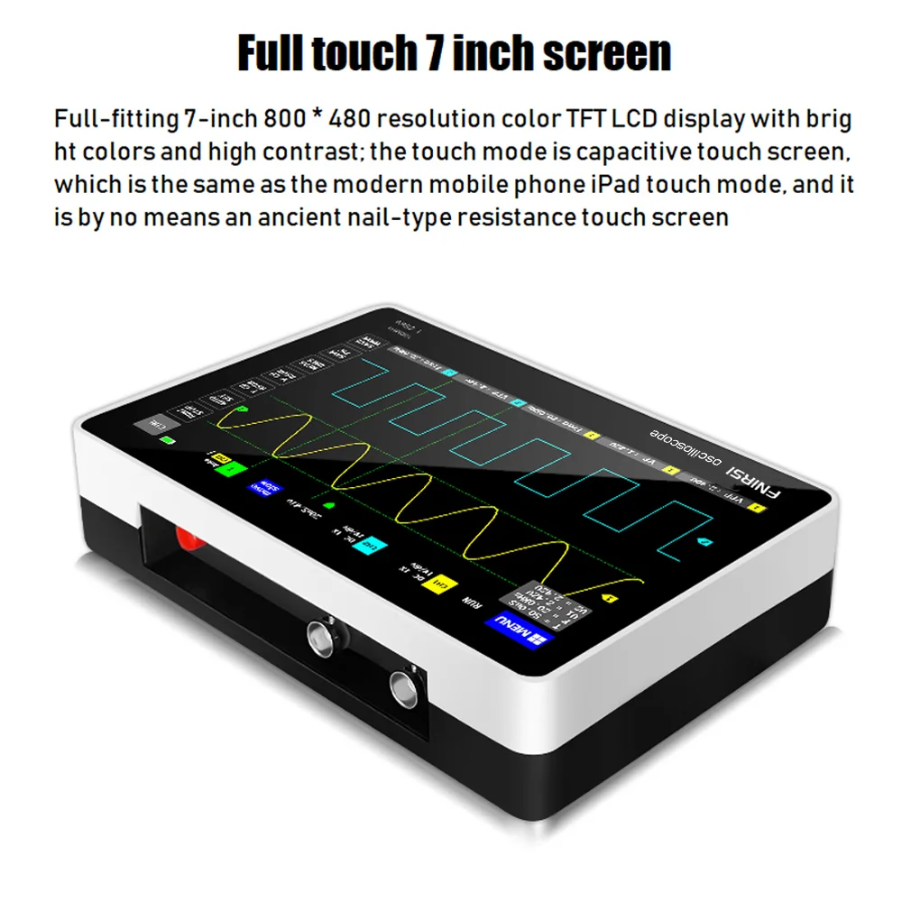 Digitale Oscilloscoop Ads1013d Oscilloscoop 2 Kanalen 100Mhz Bandbreedte 1gsa/S Sampling Rate Oscilloscoop Met Aanraakscherm