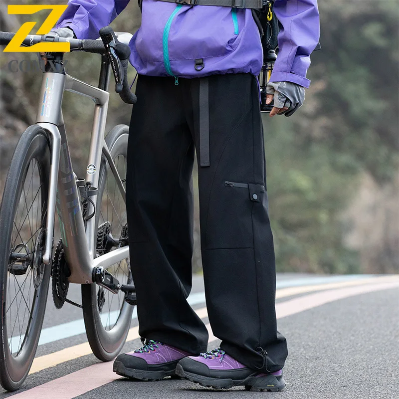 New Men's Soft Cargo Pants 2025 Autumn Vintage Lightweight Sweatpants Utility Outdoor Camping Cycling Essential Comfort Pants