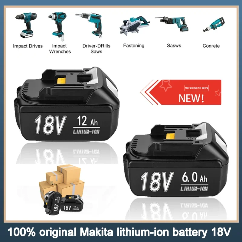 18V Voor Makita 6.0ah/12.0ah Sterke Power Batterij, Oplaadbare Lithium Batterij, Compatibel Met Bl1840 Bl1860 Etc